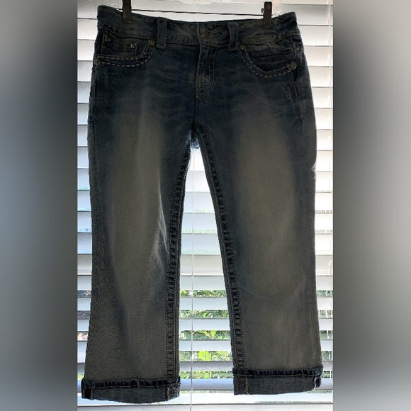 Miss Me Light Wash Cuffed Capri JE5831P5 Jeans Pre-owned - Picture 4 of 16